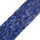 02 Mixed Gemstone Cylinder Tube Shape Beads Size 2x4mm 15'' Strand