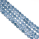Aquamarine Color Dyed Jade Five-Pointed Star Shape Beads Size 15mm 15.5'' Strand