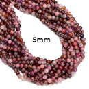 Natural Multi-Color Spinel Smooth Round Beads Size 4mm 5mm 15.5'' Strand