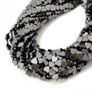 Gray Gold Silver Plated Hematite Top Drilled Heart Beads Size 8mm 15.5'' Strand