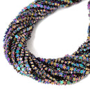 Gold Silver Rainbow Plated Hematite Five-pointed Star Beads Size 4mm 15.5'' Strd