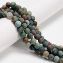 Indian Agate Matte Round Beads 6mm 8mm 10mm 12mm 14mm 16mm 18mm 20mm 15.5" Strd