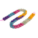 05 Multi-color Dyed Jade Pebble Nugget Beads Size 8x10mm 15.5'' Strand