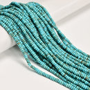 Multi Blue Magnesite Turquoise Smooth Rondelle Beads Size 2x4mm 15.5'' Strand