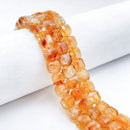 Natural Citrine Faceted Square Dice Cube Beads Size 10mm 15.5" Strand