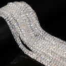 Clear AB Crystal Glass Faceted Rubik's Cube Beads Size 4mm 15.5'' Strand
