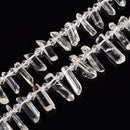 Clear Quartz Rough Points Beads Size 12-25mm 15.5'' Strand