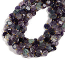 Natural Rainbow Fluorite Faceted Heart Beads Size 12mm 15.5'' Strand