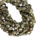 Natural Labradorite Faceted Five-Pointed Star Shape Beads 14mm 15.5'' Strand