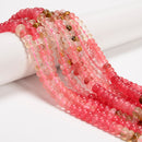 07-Multi-color Gemstone Smooth Rondelle Beads Size 5x8mm 15.5'' Strand