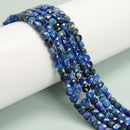 Natural Blue Kyanite Faceted Cube Beads Size 4mm 15.5'' Strand