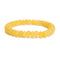 Yellow Color Dyed Jade Smooth Rondelle Beaded Bracelet Size 5x8mm 7.5'' Length