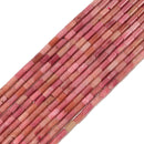 01 Mixed Gemstone Cylinder Tube Shape Beads Size 2x4mm 15'' Strand
