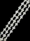 White Fresh Water Pearl Keshi Cross Shape Beads Size Approx 12x16mm 15.5'' Strd