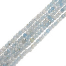 Natural Blue Translucent Aquamarine Faceted Cube Beads Size 4-4.5mm 15.5''Strand