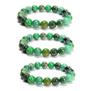 Natural Variscite Smooth Round Beaded Bracelet Size 10mm 7.5'' Length Sold by Piece