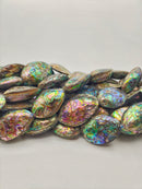 Natural Abalone Puffy Oval Nugget Shape Beads Size Approx 25x35mm 15.5" Strand