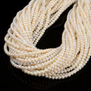 White Fresh Water Pearl Round Beads Size 4-5mm 15.5'' Strand