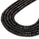 Titanium Black Hematite Faceted Rondelle Beads 2x3mm 2x4mm 3x4mm 3x6mm 15.5''Str