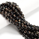 Grade A Natural Biotite Mica Smooth Round Beads Size 6mm 8mm 10mm 15.5'' Strand