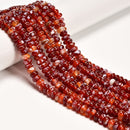 Red Dream Fire Agate Smooth Rondelle Beads Size 5x8mm 15.5'' Strand
