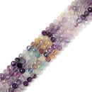 Natural Gradient Fluorite Faceted Round Beads Size 6.5-7mm 15.5'' Strand