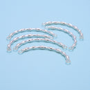 925 Sterling Silver Bamboo Curved Tube Connector Size 3x45mm Sold by 1 Piece