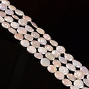 White Fresh Water Pearl Keshi Coin Shape Beads Size 15-16mm 15.5'' Strand