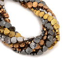 Gray/Gold/Silver/Copper Color Hematite Ammonite Shape Beads 10mm 15.5'' Strand