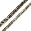 Natural African Bloodstone Heishi Disc Beads Size 1.5x4mm 1.5x6mm 15" Strand
