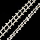 Iridescent White Mother of Pearl MOP Shell Cross Beads 8x13mm 12x16mm 15.5" Strd