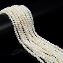 White Fresh Water Pearl Potato Shape Beads Size 4x5mm 15.5'' Strand