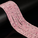 Natural Rose Quartz Heishi Disc Beads Size 2x4mm 15'' Strand