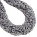 Natural Fluorite Faceted Rubik's Cube Beads Size 2mm 15.5'' Strand