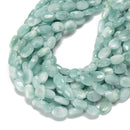 Iridescent Dark Green Moonstone Smooth Oval Beads 10x14mm 12x16mm 15.5'' Strand