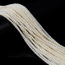 Natural White Fresh Water Pearl Off Round Beads Size 4-5mm 15.5'' Strand