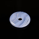 AAA Natural Blue Lace Agate Donut Circle Pendant Size 25mm Sold by Piece