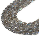Natural Labradorite Smooth Oval Beads Size 8x12mm 12x16mm 15.5'' Strand