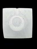 Selenite Cuboid Lamp With Night Sky Pattern Size 3"x3"x10" (Light Not Included)