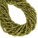 Natural Peridot Smooth Round Beads Size 5mm 15.5" Strand