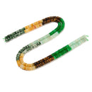 06-Multi-color Gemstone Smooth Rondelle Beads Size 2x6mm 15.5'' Strand