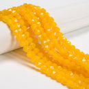Yellow Agate Star Cut Beads Size 8mm 15.5'' Strand