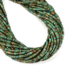Natural Turquoise Heishi Disc Beads Size 2x4mm 15.5'' Strand