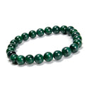 Natural Malachite Smooth Round Beaded Bracelet Size 8mm 7.5'' Length Sold by Piece