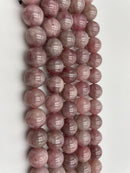 Dark Pink Madagascar Rose Quartz Smooth Round Size 12mm 13mm 15.5'' Strand