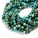 Genuine Blue Green Chrysocolla Smooth Round Beads 4mm 5mm 6mm 8mm 10mm 15.5"Strd