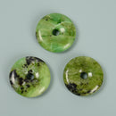 Natural Chrysoprase Donut Circle Pendant Size 30mm Sold per Piece