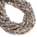 Natural Herkimer Diamond Quartz Side Drill Nugget Beads 6-8x10-12mm 15.5" Strand