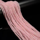 Natural Grade A Pink Morganite Smooth Round Beads Size 4mm 15.5'' Strand