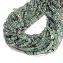 Natural Fluorite Smooth Rondelle Beads Size 2x4mm 15.5'' Strand